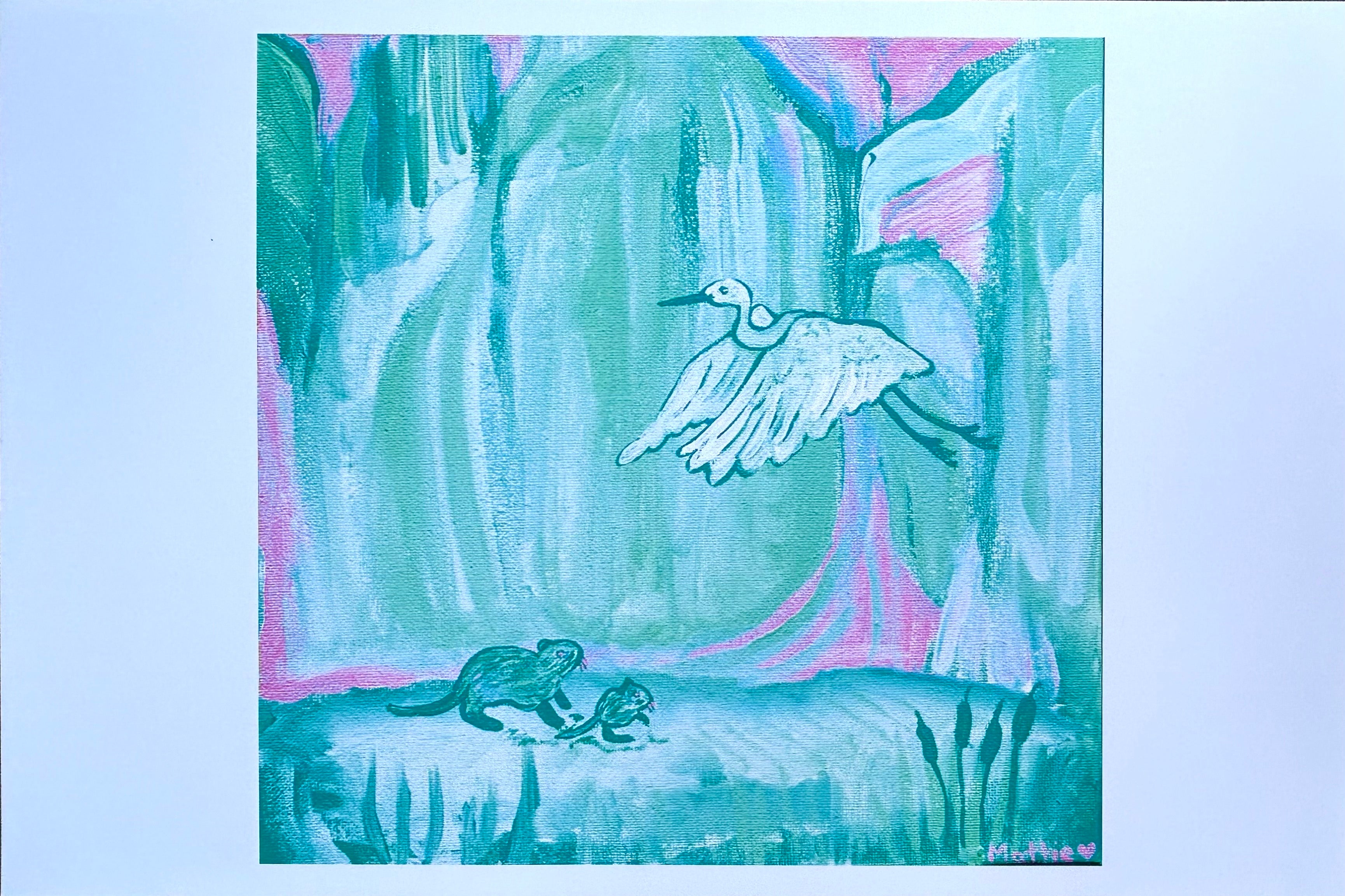 Egret & Nutria