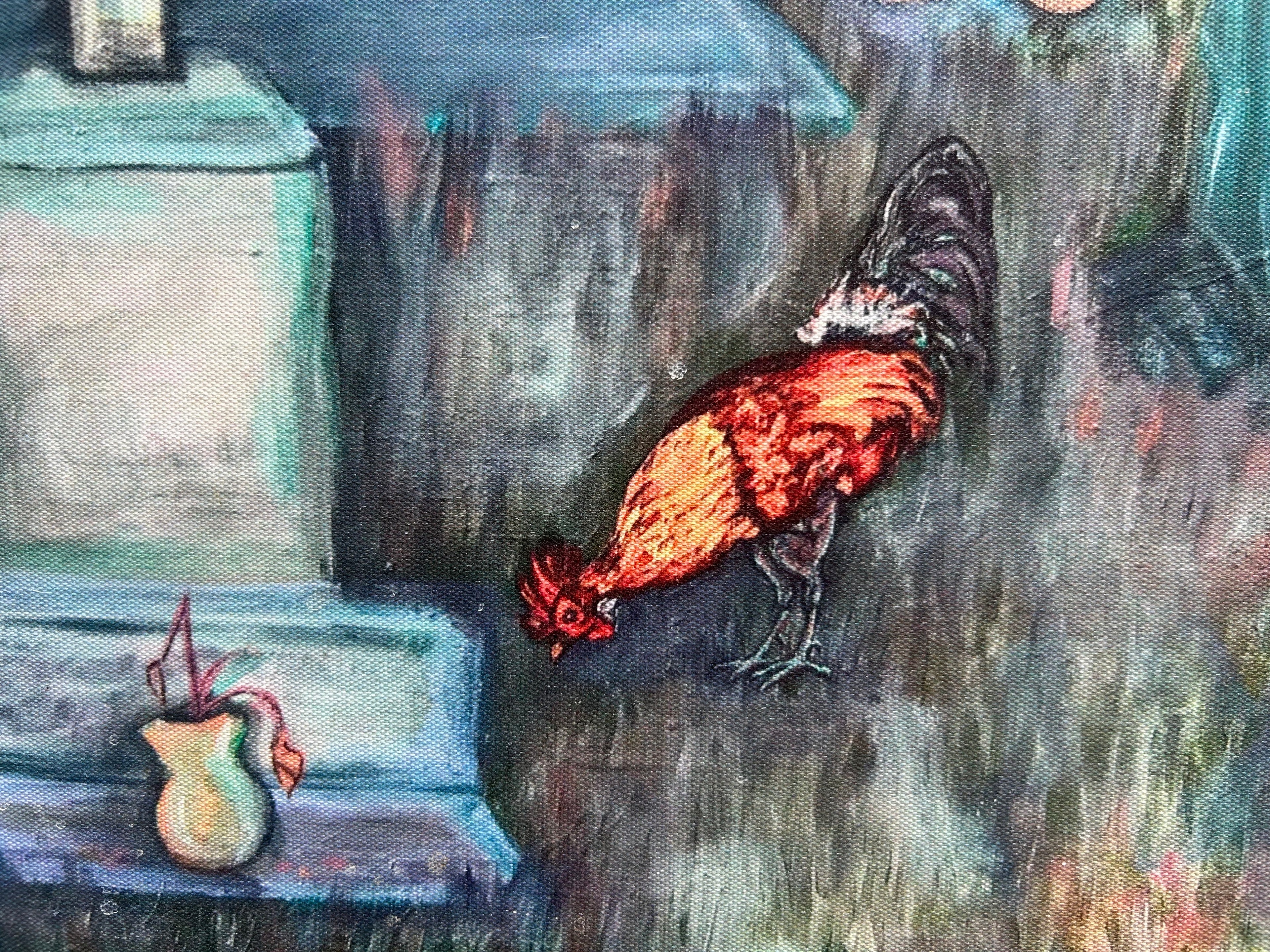 Rooster in the Graveyard